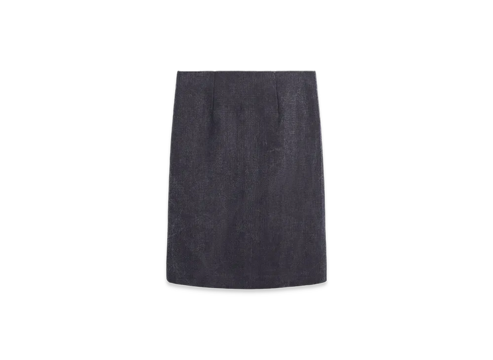 OUR LEGACY Women's Sirocco Skirt "Charcoal Bourdeaux Flow Weave"