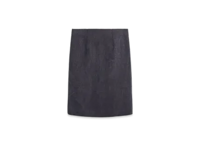 OUR LEGACY Women's Sirocco Skirt "Charcoal Bourdeaux Flow Weave"
