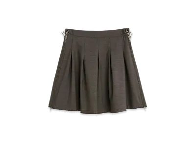 OUR LEGACY Women's Object Skirt "Grey Atom Check Wool"
