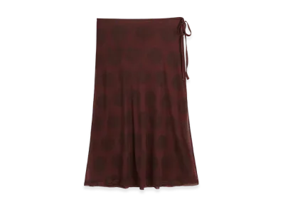 OUR LEGACY Women's Ballon Skirt "Dotted Pink Print Mesh"