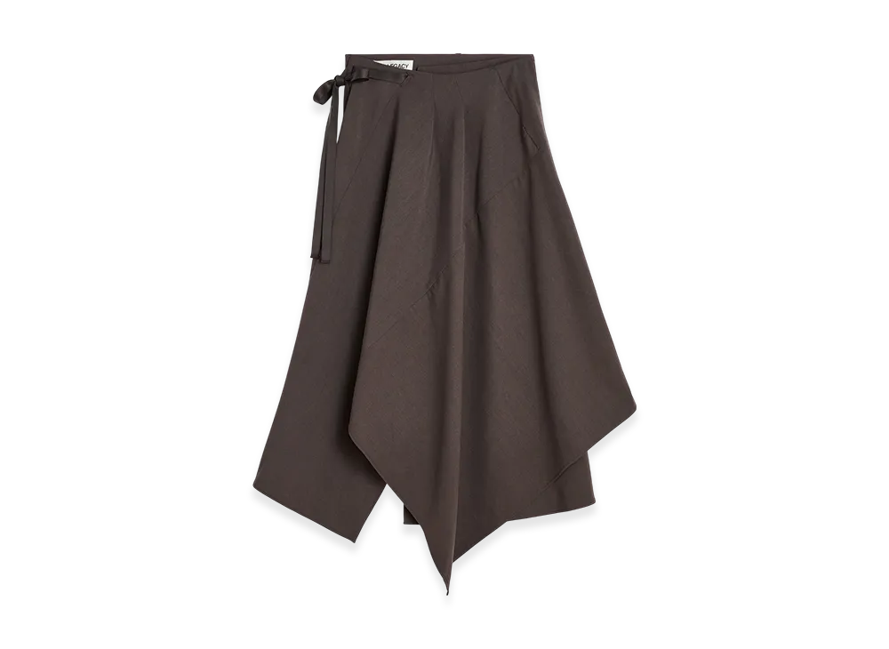 OUR LEGACY Women's Spinnaker Skirt "Chocolate Plum Rustic Lyocell"