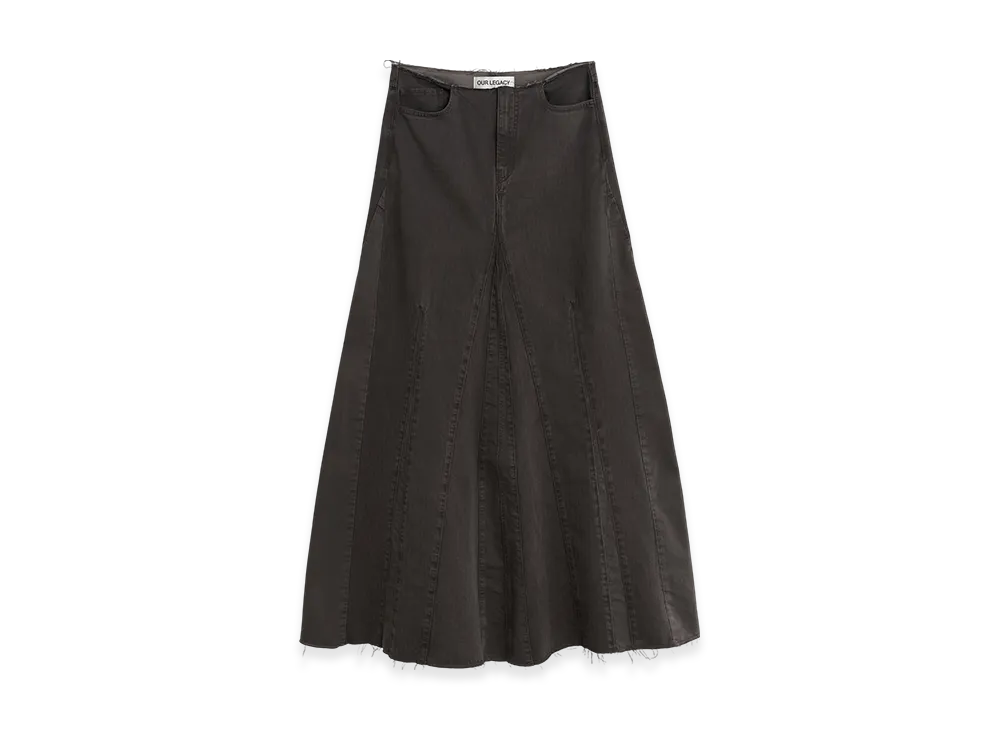 OUR LEGACY Women's Rebel Skirt "Ash Black Herringbone"