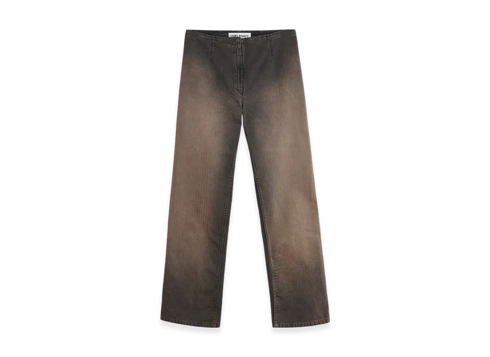 OUR LEGACY Women's Biker Trouser "French Sun Faded Herringbone"