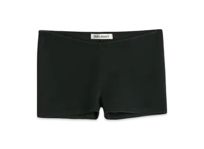 OUR LEGACY Women's Tamarama Shorts "Washed Black Athletic Rib"