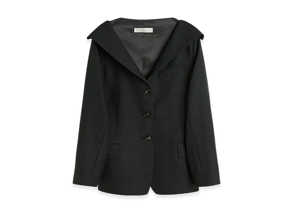 OUR LEGACY Women's Kaonashi Blazer "Premium Charcoal Office Wool"
