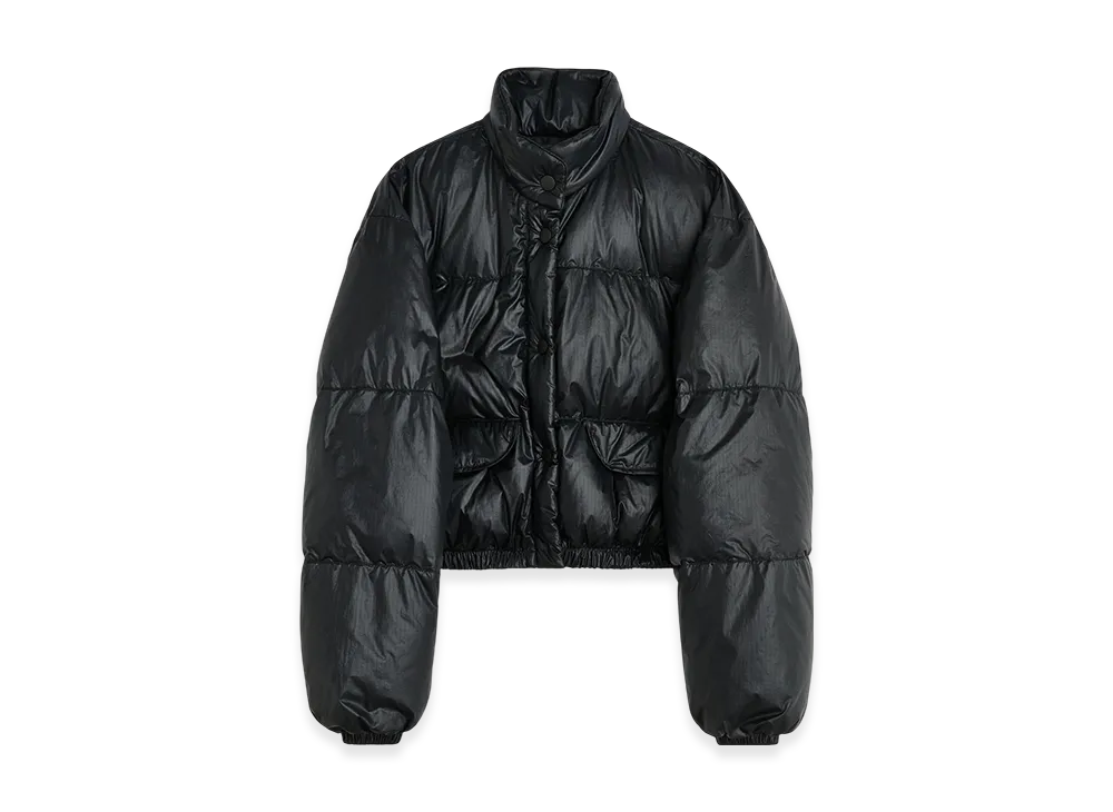 OUR LEGACY Women's Cropped Inhale Puffa "Black Tech"