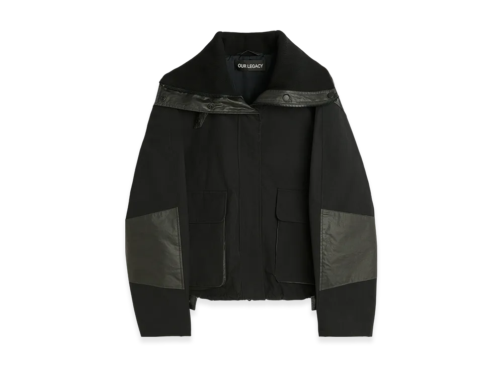 OUR LEGACY Women's Marine Jacket "Static Black Papyrus Poly"