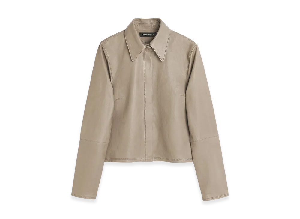 OUR LEGACY Women's Auto Shirt "70S Grey Velvet Lamb Skin"