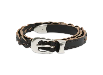 OUR LEGACY Women's 2 Cm Braided Belt "Black Leather"