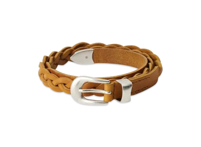 OUR LEGACY Women's 2 Cm Braided Belt "Hot Yellow Leather"