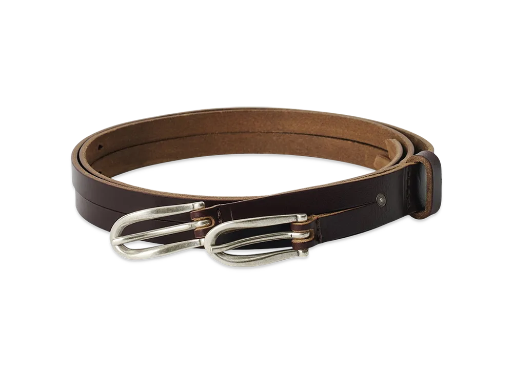 OUR LEGACY Women's Twin Tongue Belt "Burgundy Chromexcel Leather"