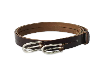 OUR LEGACY Women's Twin Tongue Belt "Burgundy Chromexcel Leather"