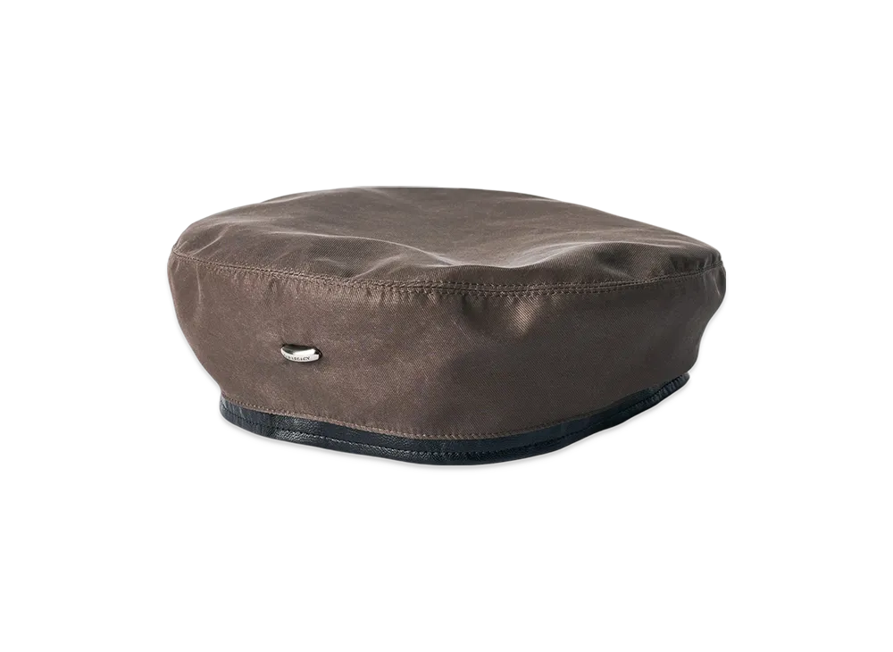 OUR LEGACY Women's Beret "Brown Wash Out Nylon"