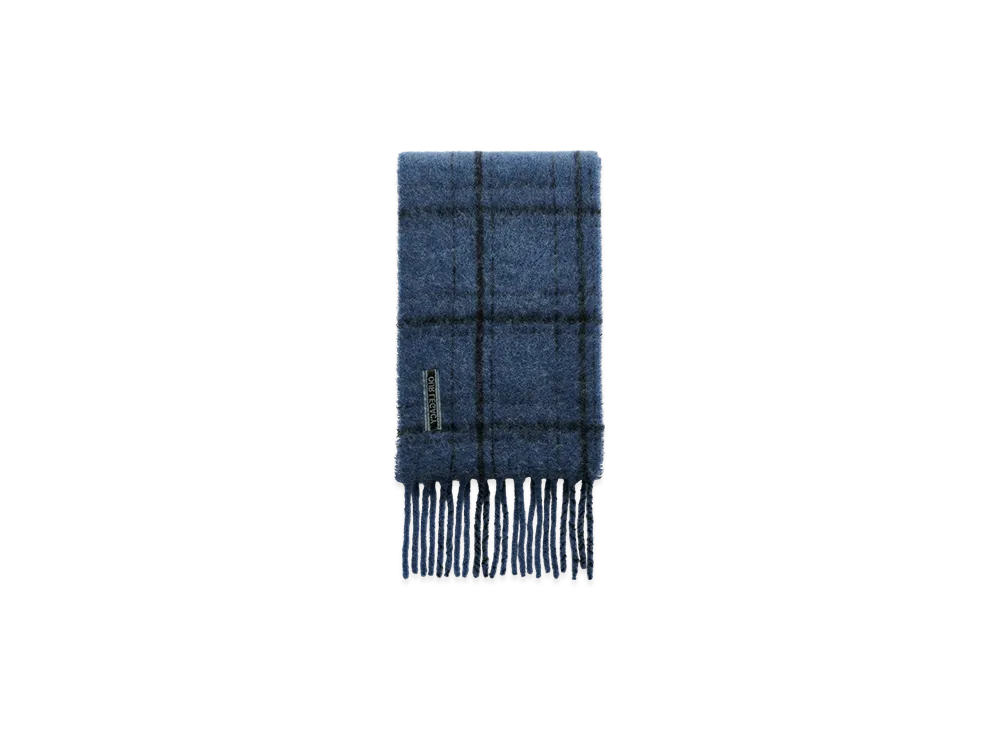 OUR LEGACY Women's Estate Scarf "Deep Sea Fuzzy Alpaca Check"