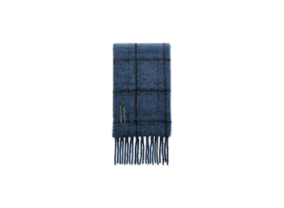 OUR LEGACY Women's Estate Scarf "Deep Sea Fuzzy Alpaca Check"