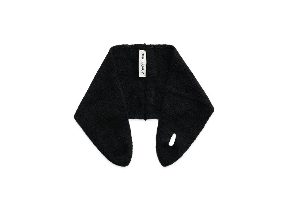 OUR LEGACY Women's Miniature Scarf "Black Fuzzy Alpaca"