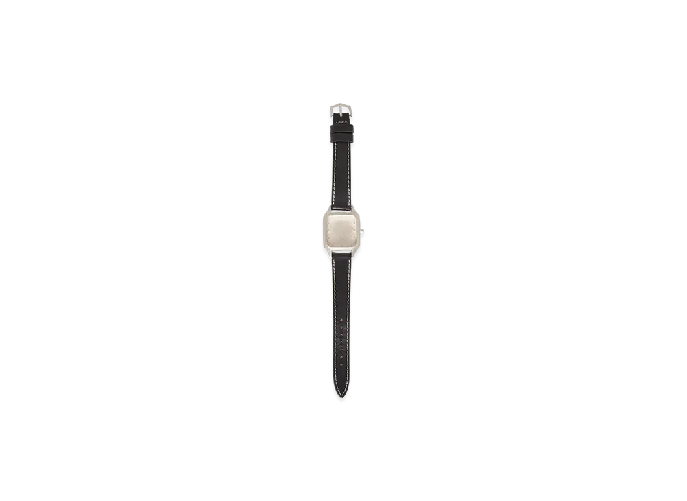 OUR LEGACY Women's No Time Watch "Sterling Silver Black Strap"