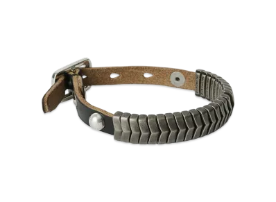 OUR LEGACY Women's Spine Bracelet "Black Chromexcel Leather"