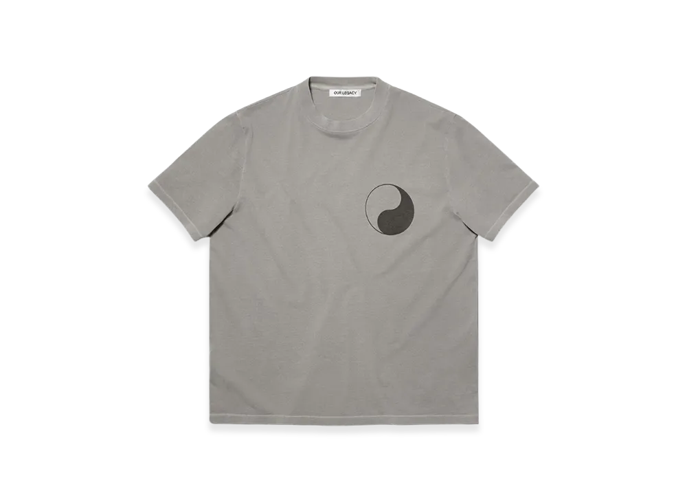 OUR LEGACY Yin Yang Print Box T-Shirt "Overdyed Carbon"