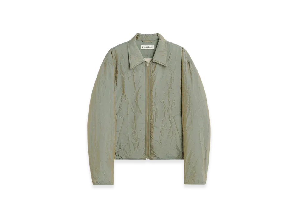 OUR LEGACY Slight Jacket "Shining Olive Crinkle Solaro"