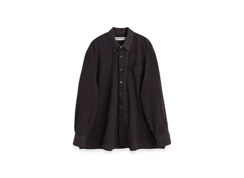OUR LEGACY Borrowed BD Shirt "Sophomore Check Rural Wool"