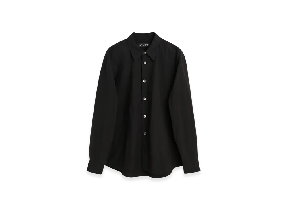 OUR LEGACY Beyond Shirt "Black Liquid Poplin"