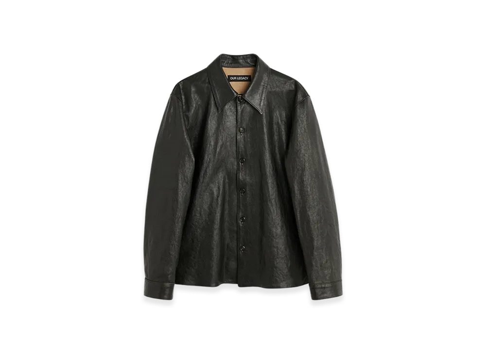 OUR LEGACY Welding Shirt "Worn Brown Lambskin"