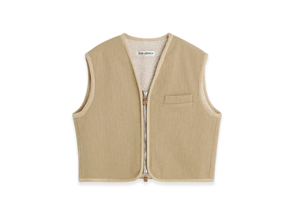 OUR LEGACY Top Vest "Sand Dune Jumbo Bedford"