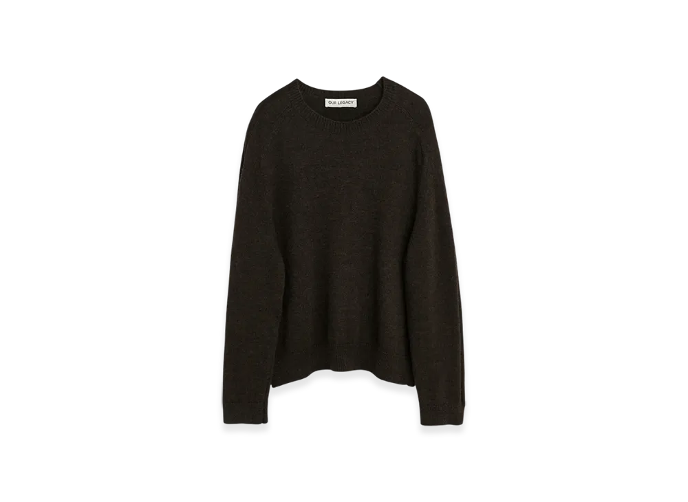 OUR LEGACY True Roundneck "University Brown Rustic Merino"