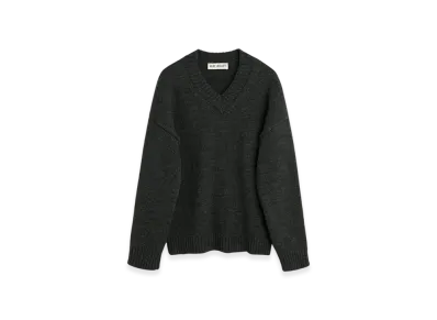 OUR LEGACY Sonar V-Neck "Ash Melange Stately Wool"