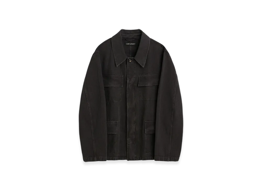 OUR LEGACY Uniform Jacket "Ash Black Reborn Canvas"