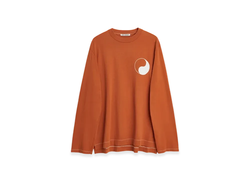 OUR LEGACY Work Shop Box Long Sleeve T-Shirt "Terracotta"