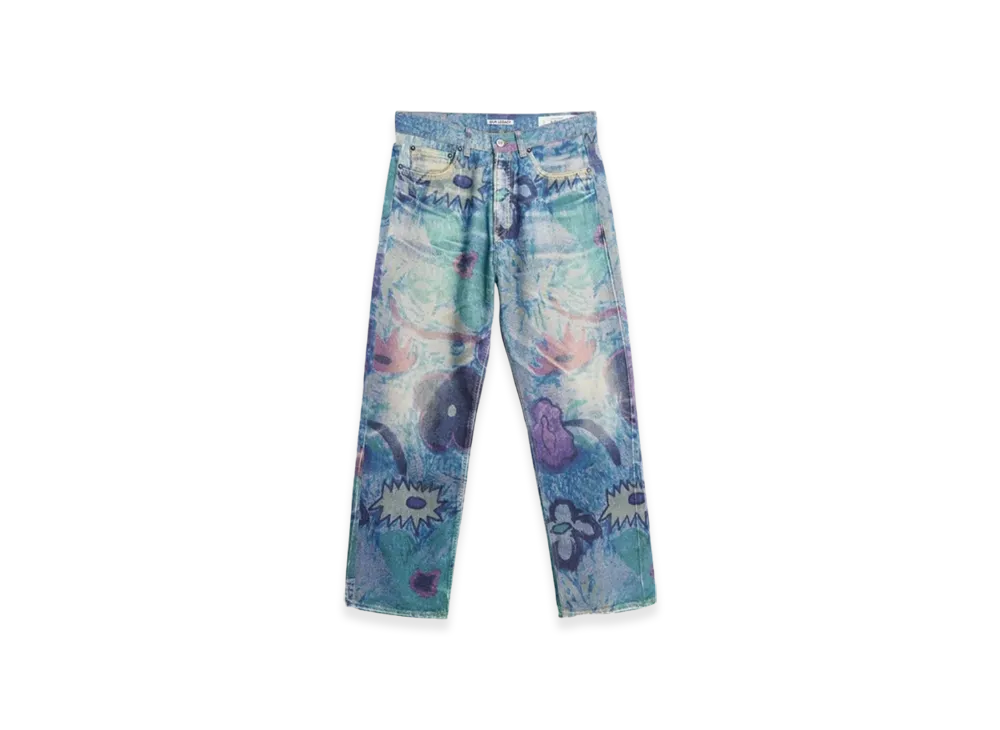 22ss サードカットデジタルチョークフラワーデニム[Our Legacy] Our Legacy - Third Cut Digital Chalk Flower Denim