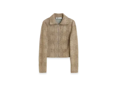 OUR LEGACY Women's Slim Zip L/S "Beige Hound Check"