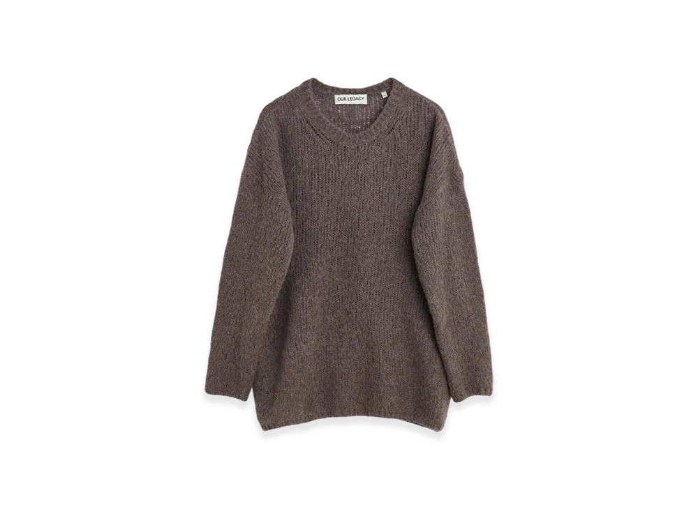 OUR LEGACY Women's Popover Roundneck "Falcon Grey Alpaca"