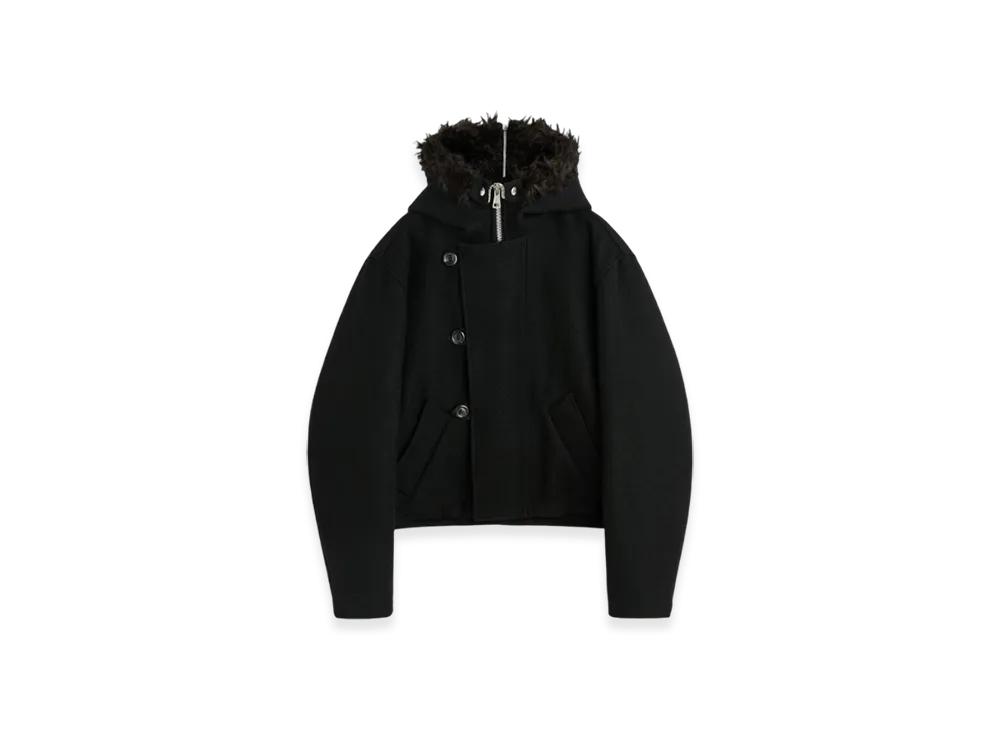 OUR LEGACY Duluth Jacket "Classic Black Stamped Wool"