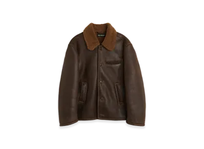 OUR LEGACY Women's Alaska Jacket "Rustic Grain Brown Shearling"
