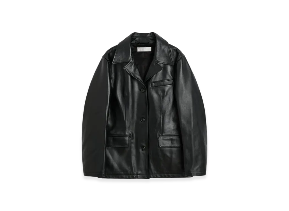 OUR LEGACY Women's Lane Jacket "Heavy Grain Black Leather"
