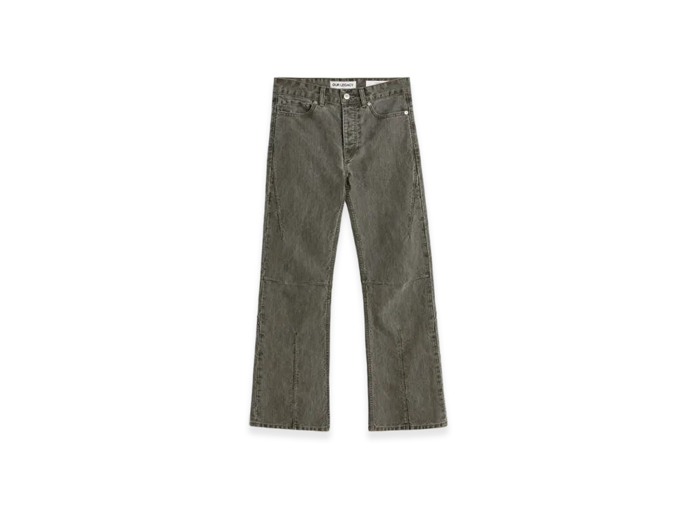 OUR LEGACY Women's Moto Cut "Olive Pigment Coated Weave"