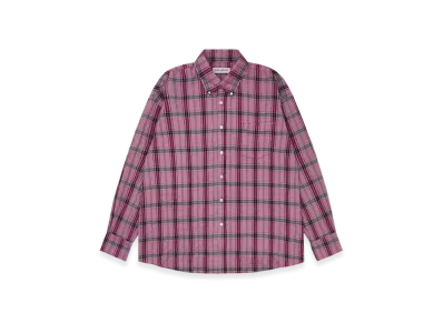 OUR LEGACY Borrowed BD Shirt "Cerise Memory Check"