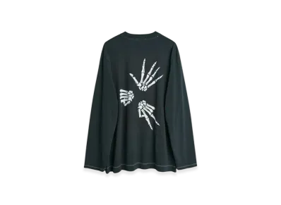OUR LEGACY Box Stone Paper Scissors Print Long Sleeve T-Shirt "Black White"