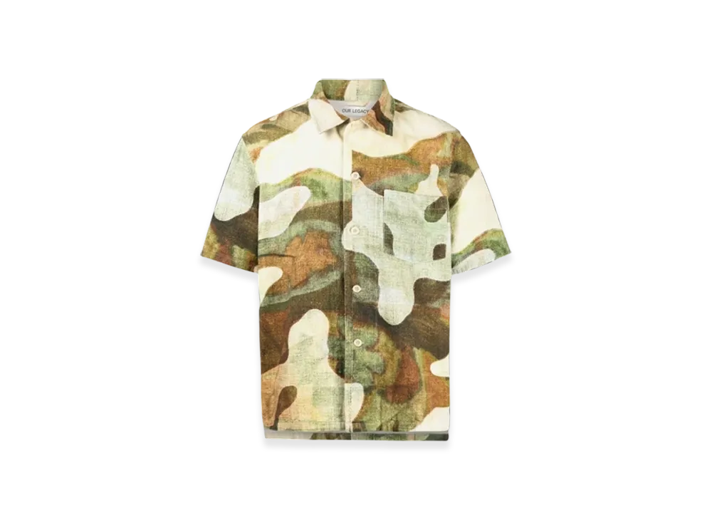OUR LEGACY Shortsleeve Box Shirt "Camo Print"