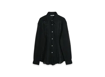 OUR LEGACY Coco Shirt Cotton Crochet "Black"