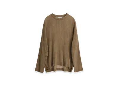 OUR LEGACY Box Long Sleeve Ruffle Silk Olive "Oilve"