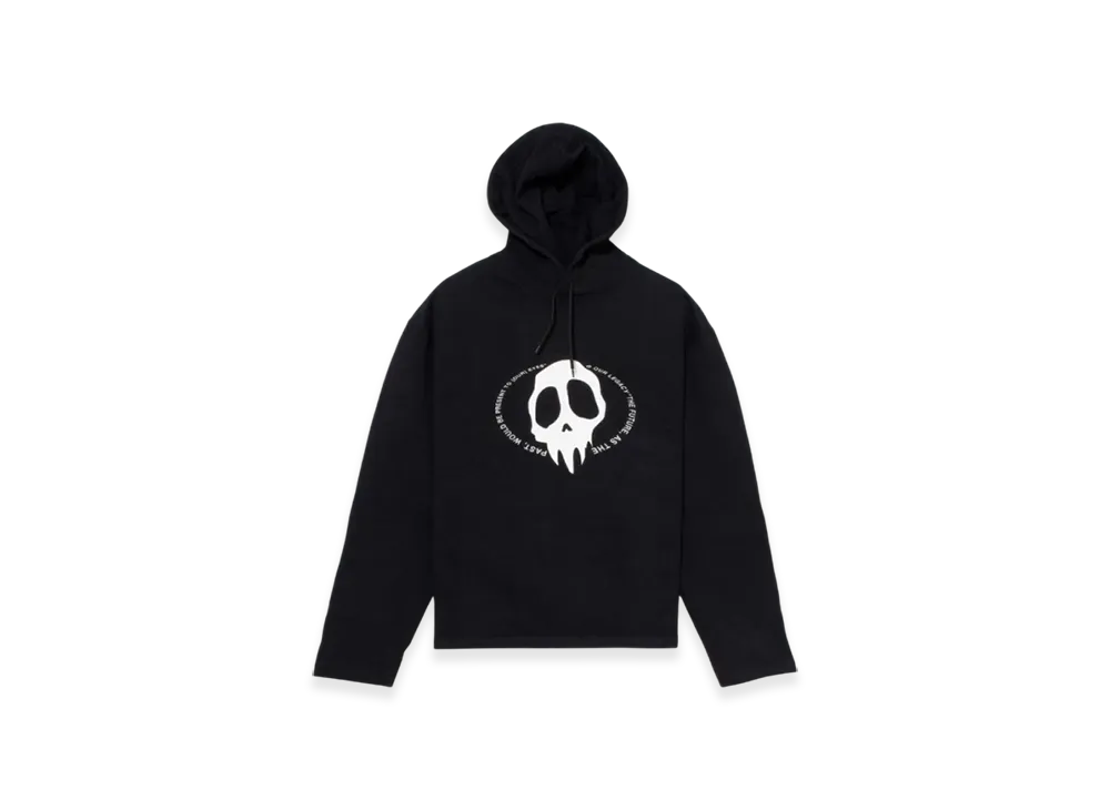OUR LEGACY Loose Hoodie Maverick Skull Print "Black"