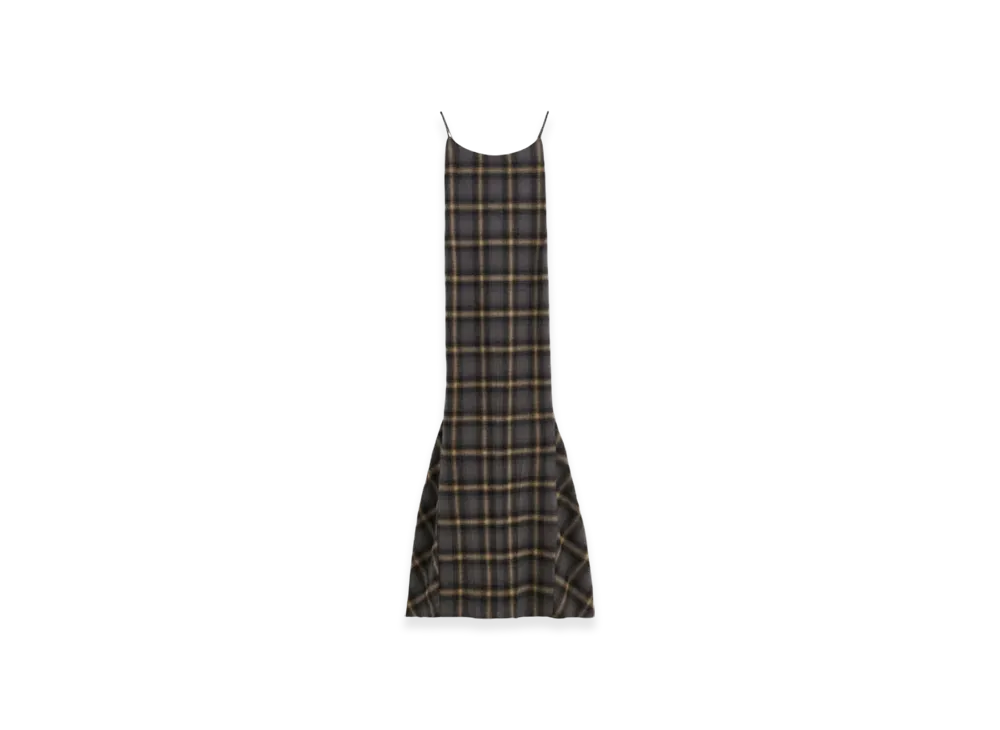 OUR LEGACY Women's Naiad Dress "Oyster Check Hairy Flannel"