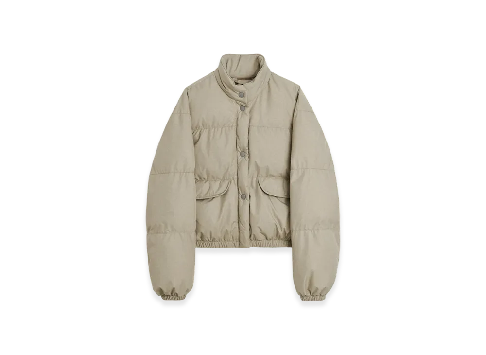 OUR LEGACY Women's Cropped Inhale Puffa "Doubleganger Beige Mel Nylon"