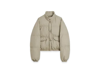 OUR LEGACY Women's Cropped Inhale Puffa "Doubleganger Beige Mel Nylon"
