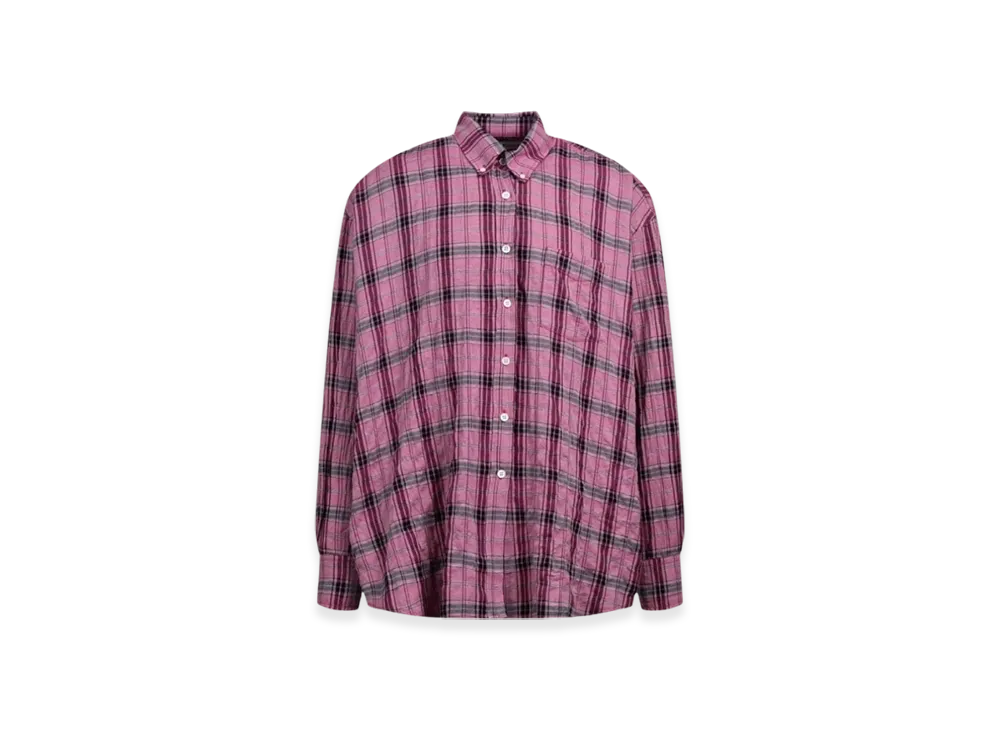 OUR LEGACY Women's Borrowed BD Shirt "Cerise Memory Check"