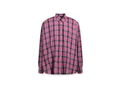 OUR LEGACY Women's Borrowed BD Shirt "Cerise Memory Check"